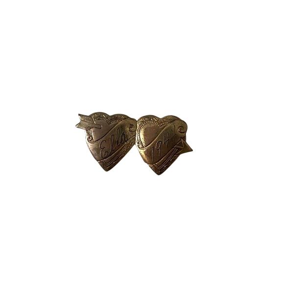 vintage 1940s heart brooch - Picture 1 of 5
